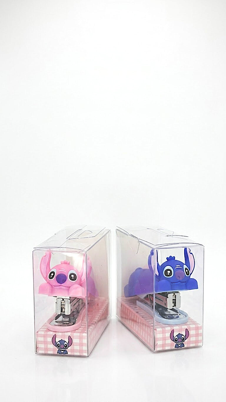 Kawaii Stitch & Angel Mini Stapler Set with Clear Gift Box