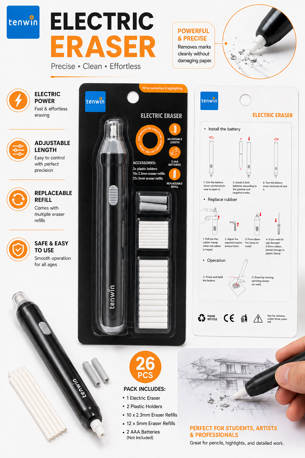 TENWIN ELECTRIC ERASER