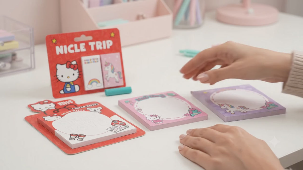 Hello Kitty Die-Cut Memo Pad Collection: Travel & Fantasy Edition