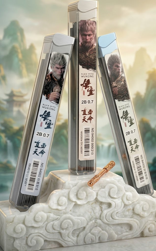 Official Black Myth: Wukong Themed 2B 0.7mm Mechanical Pencil Lead Refills – High-Grade Resin Pencil Lead